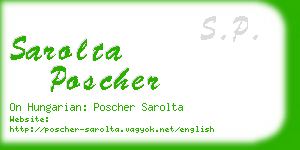 sarolta poscher business card